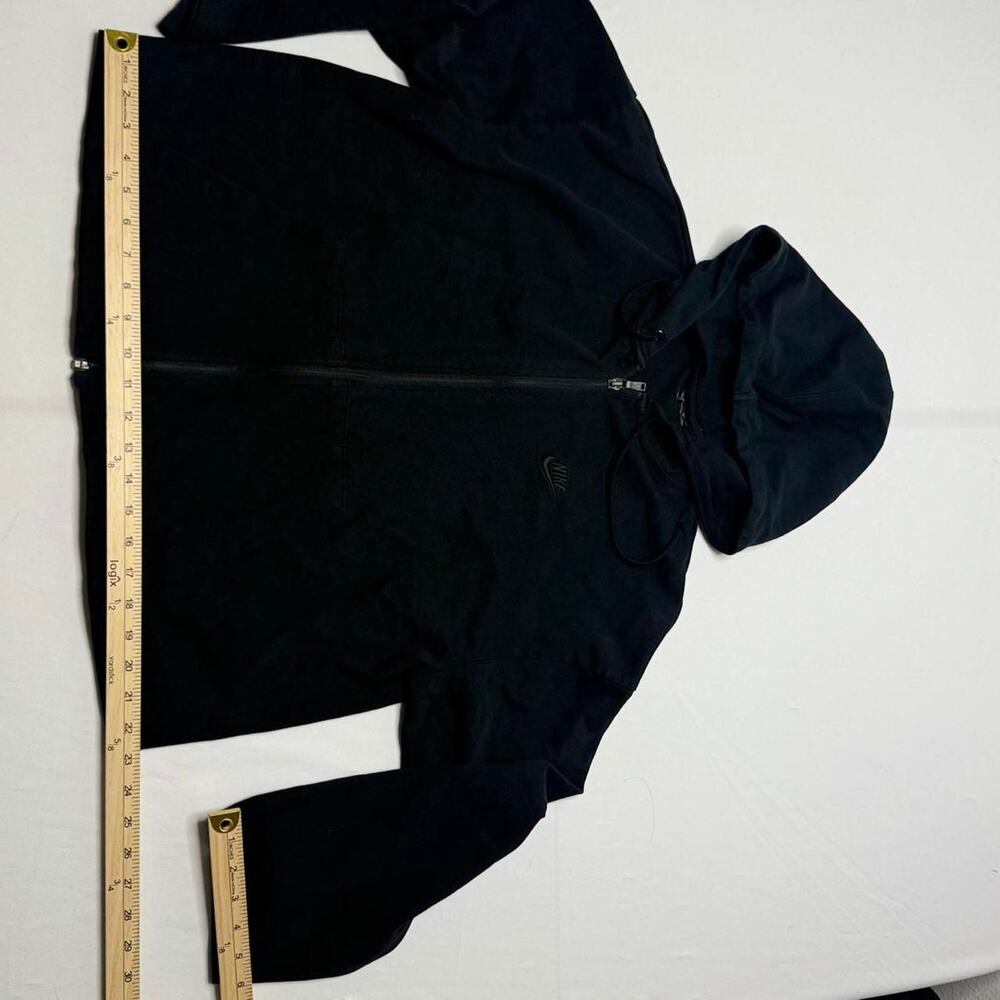 Nike Black Full Zip Hoodie No Size Tag (Cropped Boxy Fit) - Picture 5 of 5
